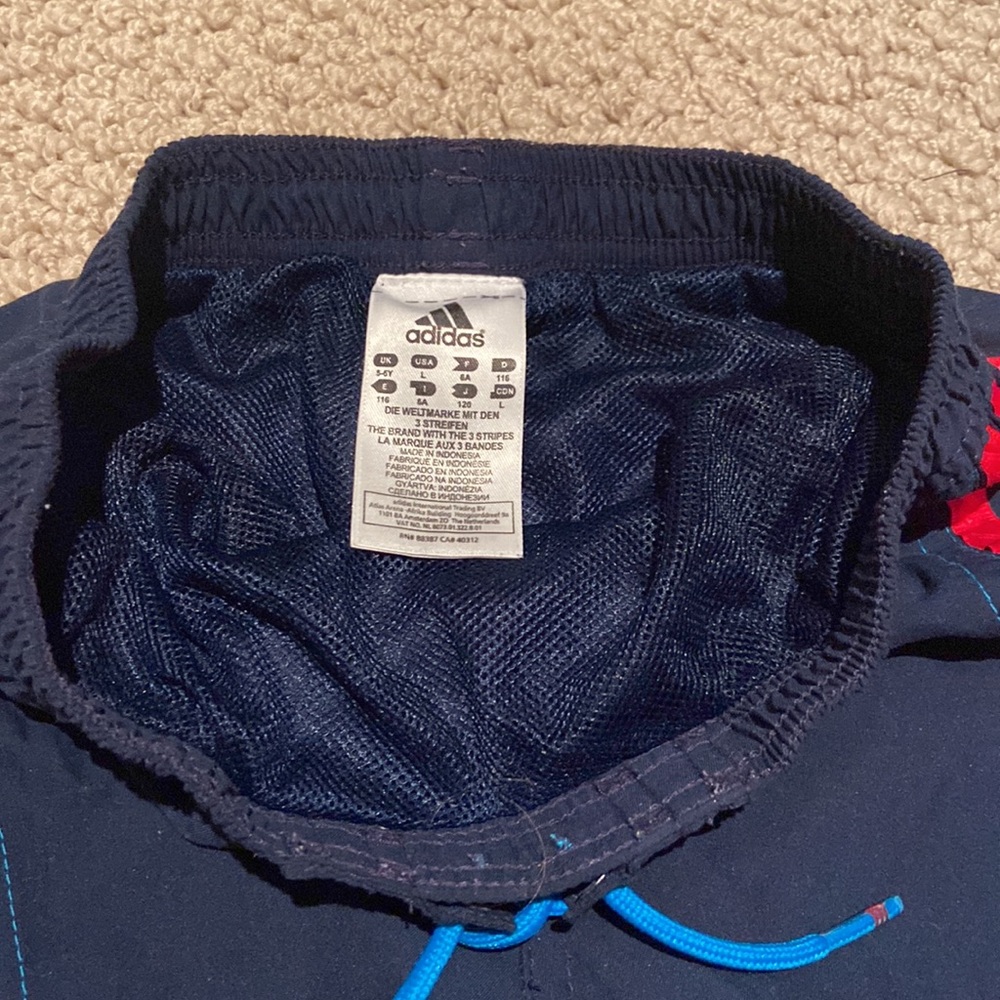 Adidas/Pixar Cars Lightning McQueen Swim Trunks-Size 7/8 - Picture 6 of 8